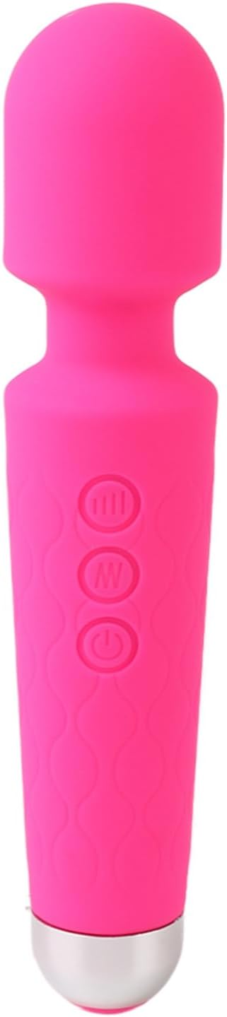 Taddien Feminine Vibration Wand Rechargeable 8 Speed Low Noise Muscle Relaxer 20 Frequency Waterproof Handheld Vibrating for Neck (Pink) - OutsideCool