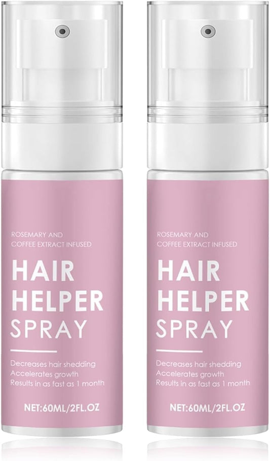 Hair Helper Spray, Growth Serum with Biotin Castor Oil, Hair Regrowth & Thickening Spray for Thinning Hair, 2PCS - OutsideCool