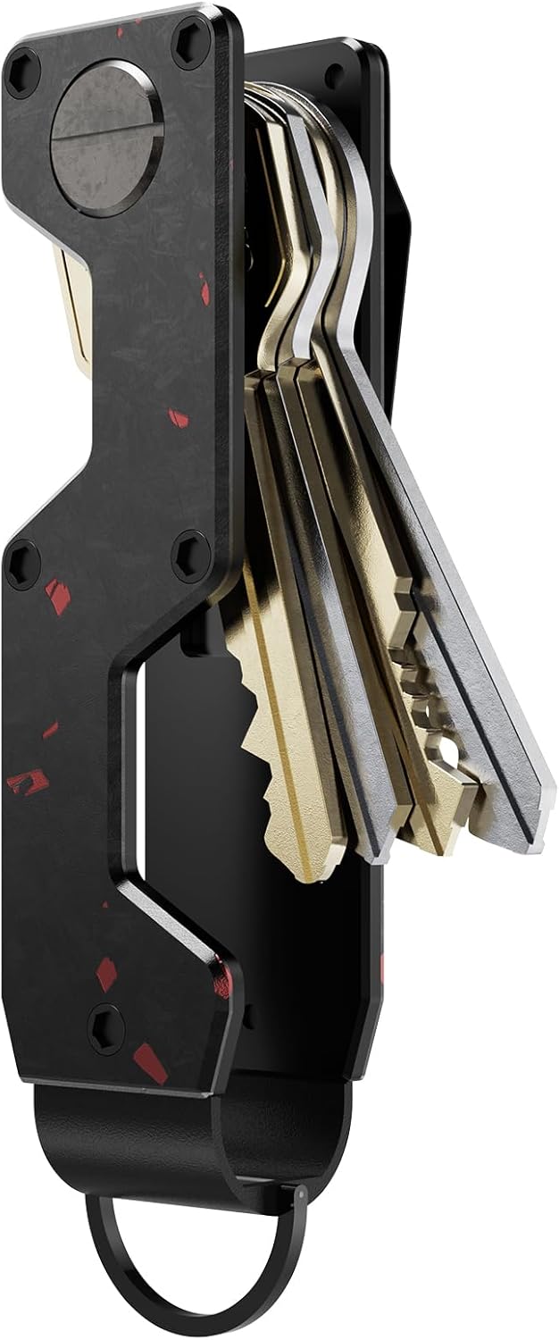 Key Organizer Compact Key Holder Metal Key Chain Minimalist key case key holder for keychain Secures 1-5 Keys - OutsideCool