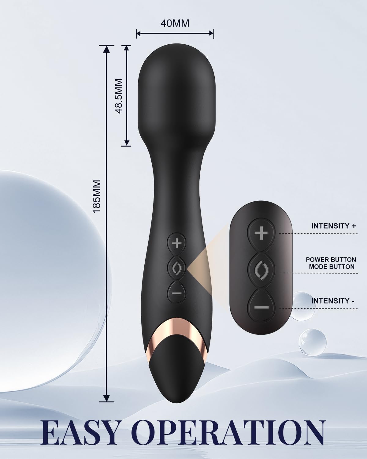 Mini Travel Massager, Multifunctional Powerful Waterproof Muscle Home Massage Tool, Black