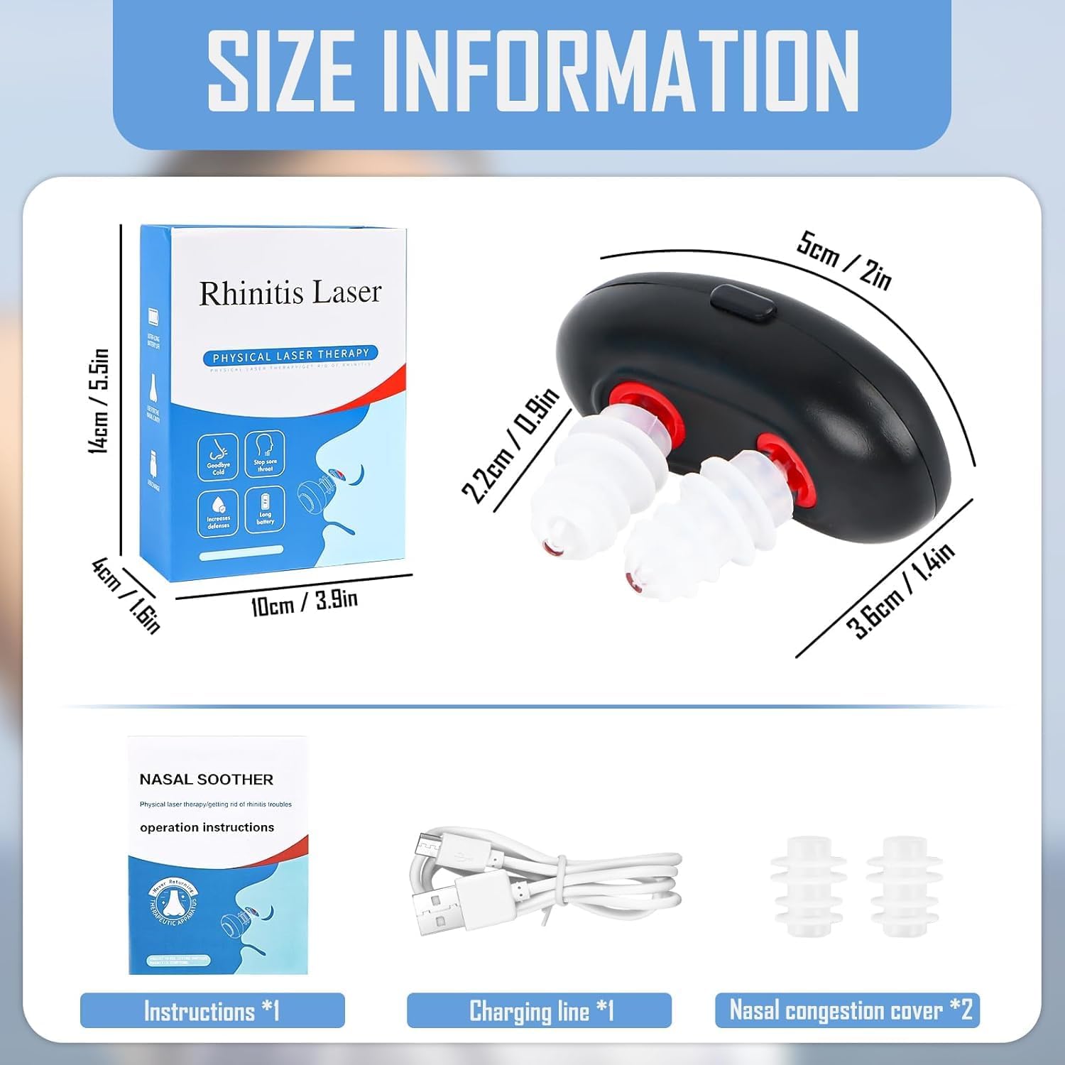 Red Light Nasal Therapy Device, Red Light Lamp Therapy Nasal Calming Device, Red Light Therapy, Nose Infrared, Rhinitis Therapy Device, Nose Rhinitis Therapy Device - OutsideCool