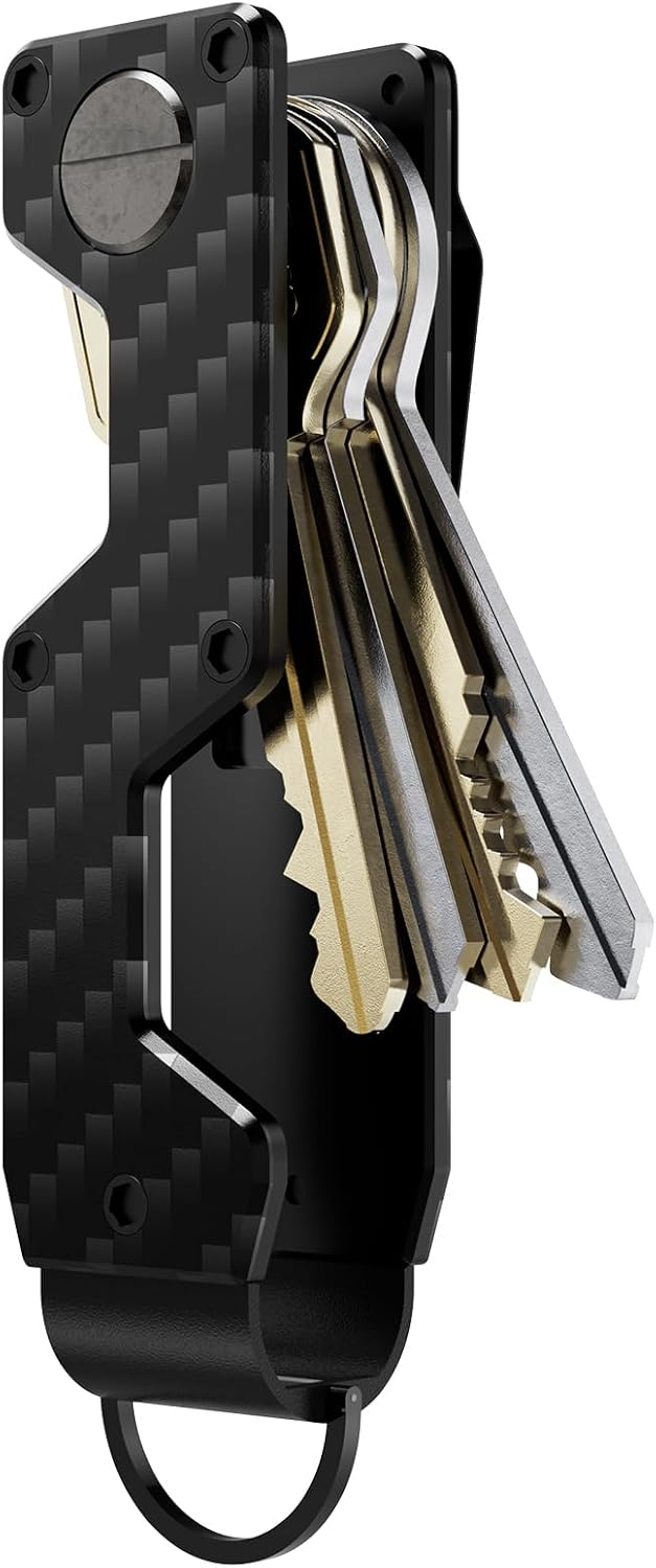 Key Organizer Compact Key Holder Metal Key Chain Minimalist key case key holder for keychain Secures 1-5 Keys - OutsideCool