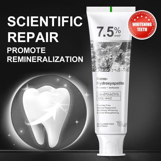 6Pcs Hydroxyapatite Toothpaste 7.5%, Fluoride-Free Advanced Enamel Protection, Tooth Strengthening, Gentle Effective Formula, Toothpaste for Sensitive Teeth, 4.23oz - OutsideCool