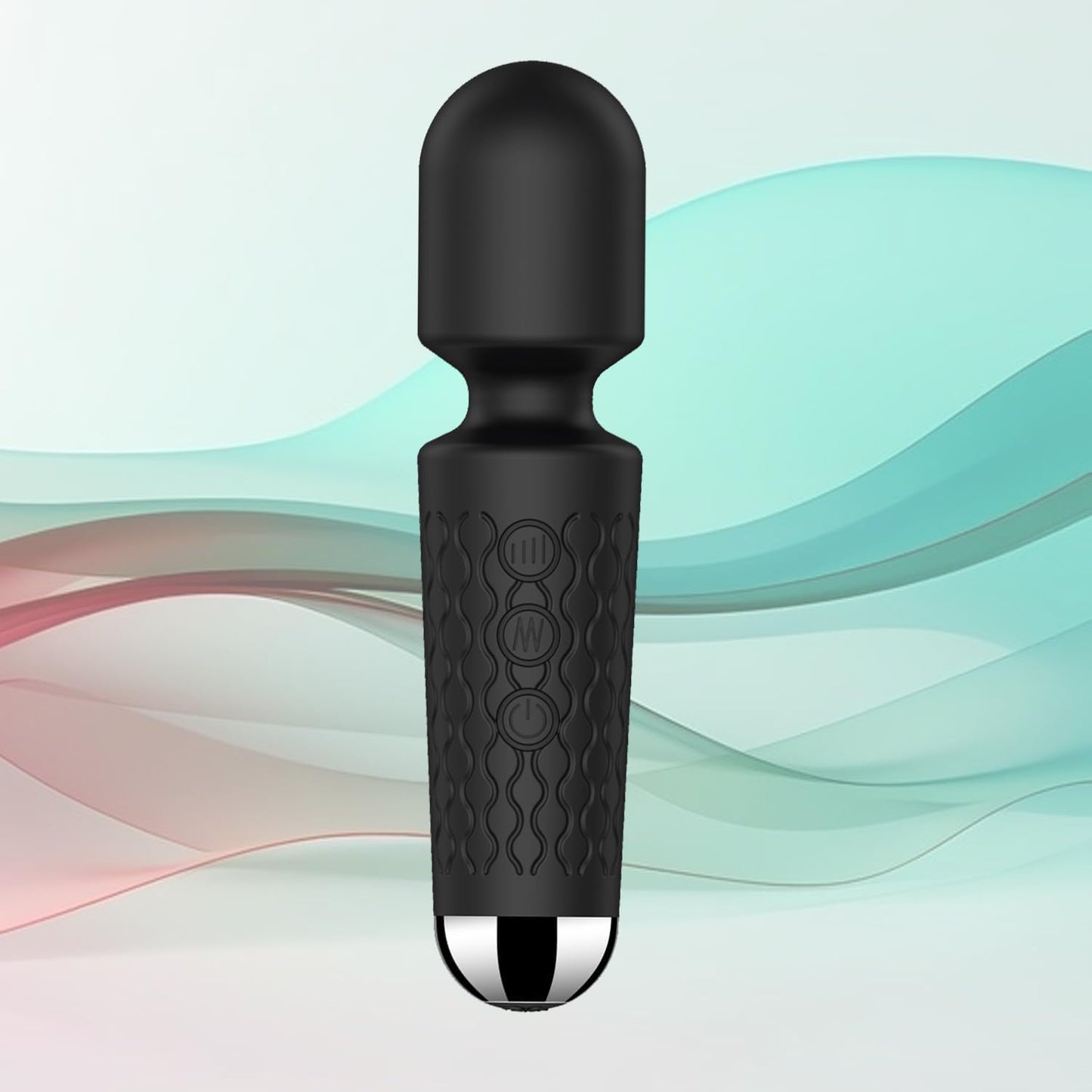 Personal Mini Massager, Handheld Wand Massager - Powerful Vibration Massager - Perfect for Travel Stress Relief, Relieves Back, Legs and Lumbar Muscles (Black) - OutsideCool