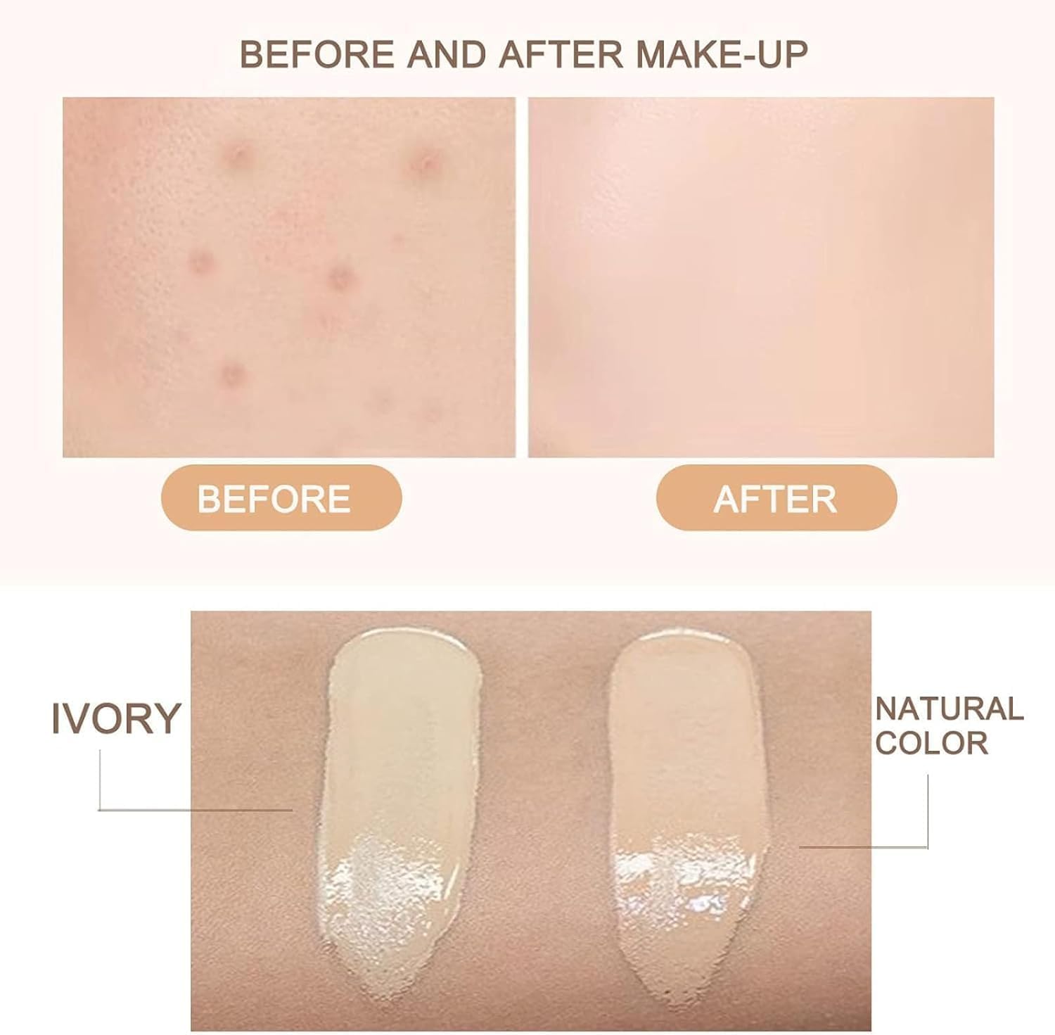 Perbella CC Cream Self Adjusting for Mature Skin,Skin Tone Adjusting CC Cream SPF 50,Cosmetics Cc Cream,Colour Correcting Self Adjusting for Mature Skin (Natural) - OutsideCool