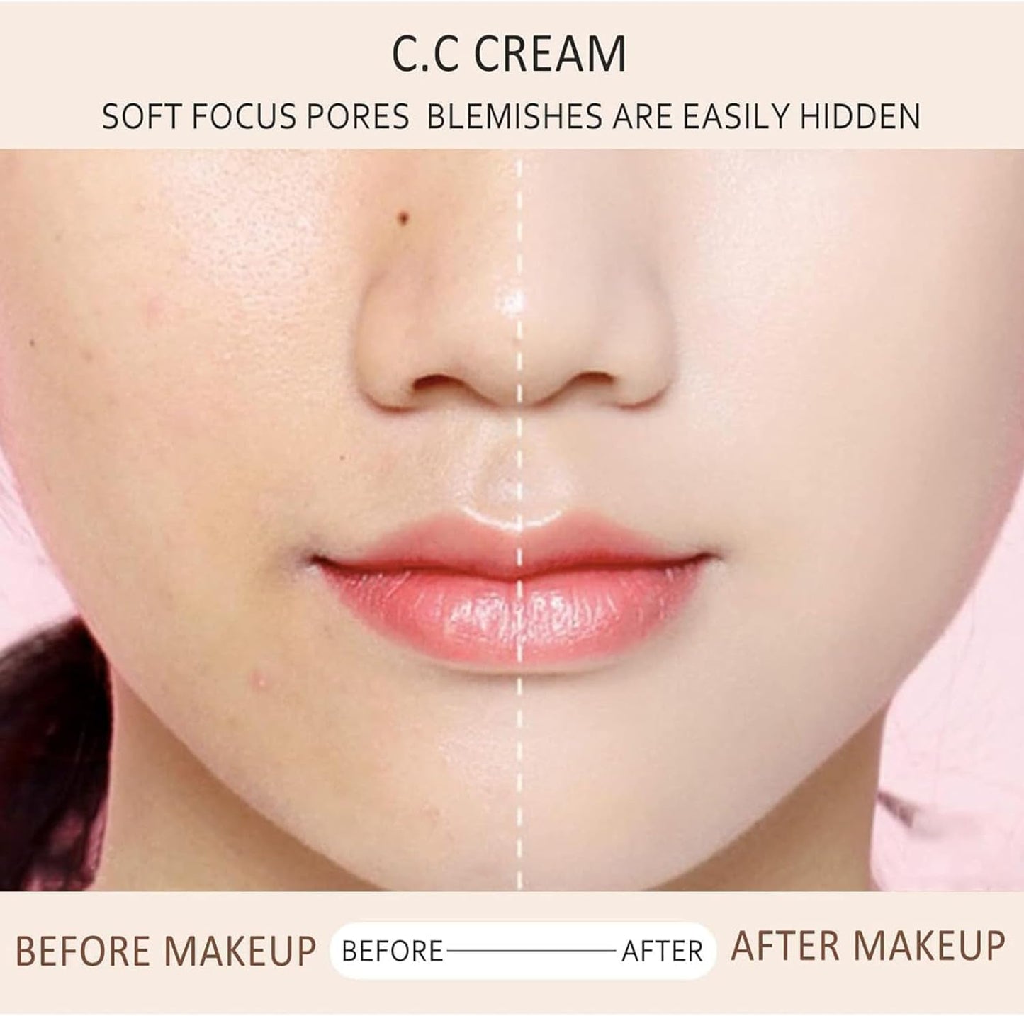 Perbella CC Cream Self Adjusting for Mature Skin,Skin Tone Adjusting CC Cream SPF 50,Cosmetics Cc Cream,Colour Correcting Self Adjusting for Mature Skin (Natural) - OutsideCool