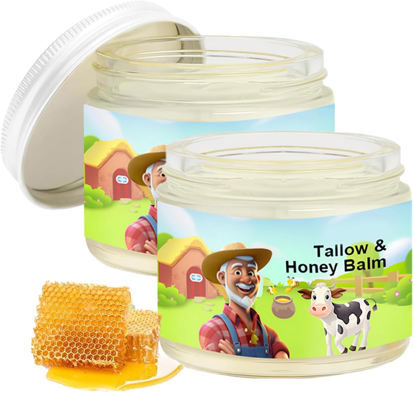 Tallow and Honey Balm, Beef Tallow and Honey Balm, Refreshing and Non Greasy Texture, Deeply Penetrate Skin, Absorbs Quickly for Hydrate Skin, Leaving it Feeling Soft, Supple and Glowing - OutsideCool
