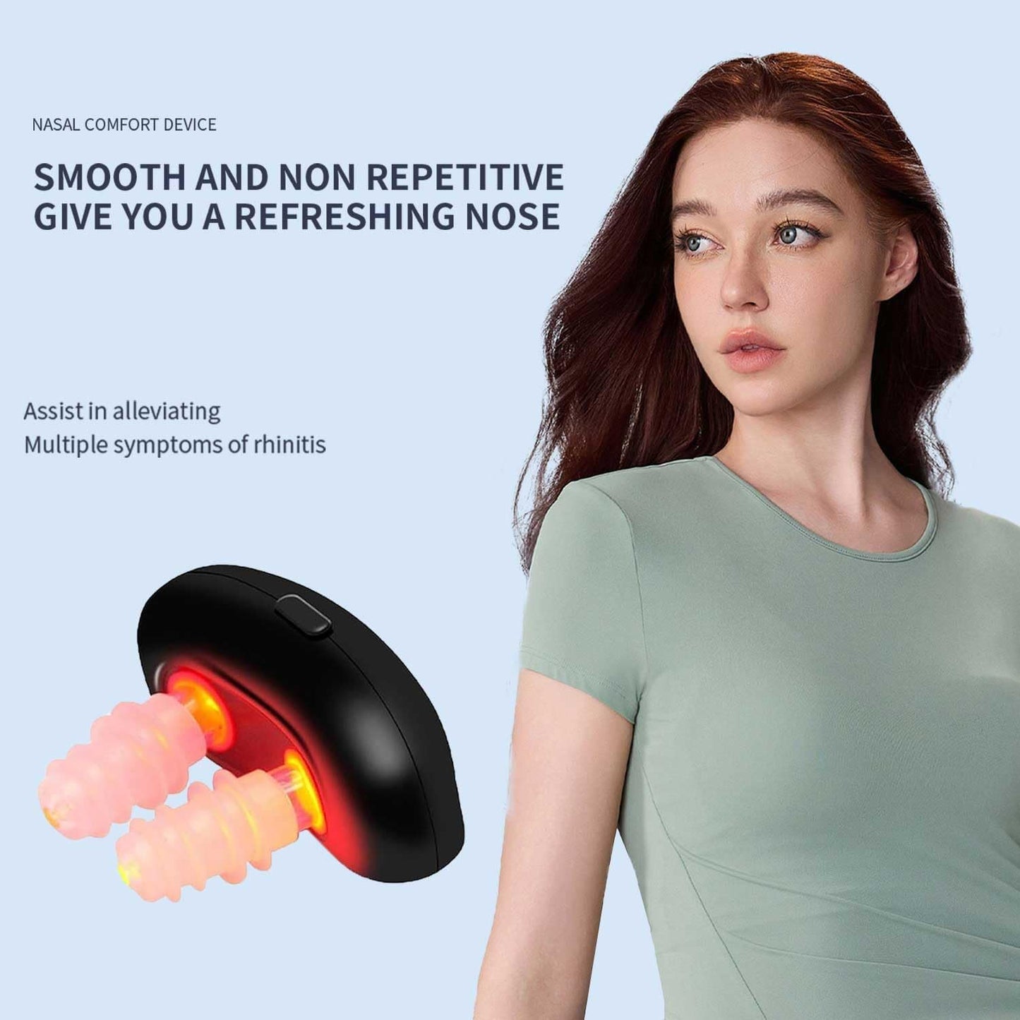 RespiRelief Red Light Nasal Therapy Device, Respi-Relief Red Light Nasal Therapy Instrument, Red Light Nasal Therapy for Nose, Nasal Soothing Device - OutsideCool