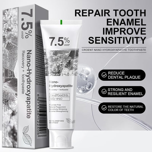 2Pcs Hydroxyapatite Toothpaste, 7.5% Nano , Fluoride Free, Tooth Strengthening, Enamel Protection, Mild and Refreshing, Suitable for Sensitive Teeth - OutsideCool