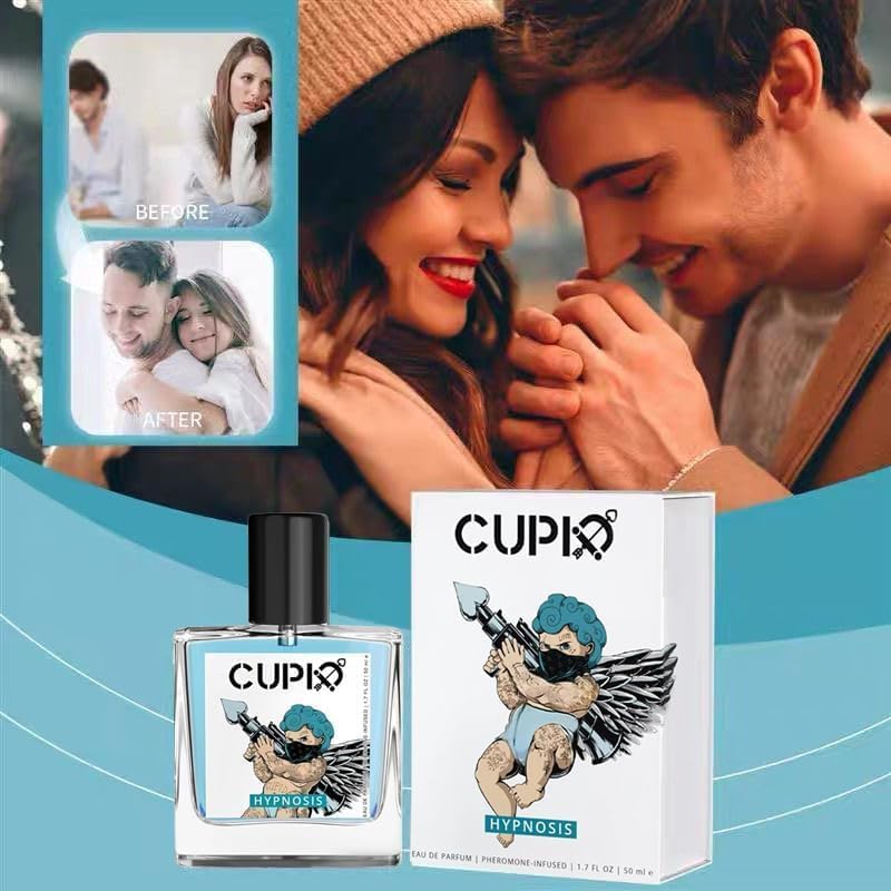 Cupid Charm Parfum with Pheromone for Men - Premium Cupid Perfume for Men 50ml(1.7oz), Fresh wood spray for long-lasting fragrance - suitable for couples dating, Christmas, parties, festivals