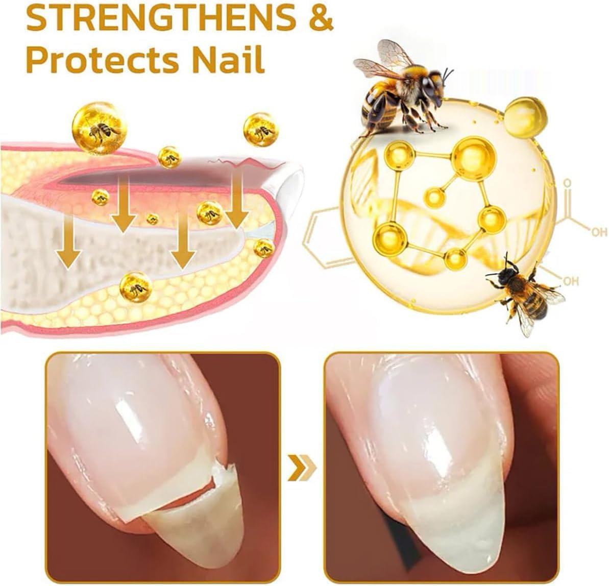 3Pcs Nailplus Strong 7 Days Growth Nail Gel,Nail Growth and Repair Serum,Nail Growth and Strengthener Essence,Nail Strengthener for Damaged Nails - OutsideCool