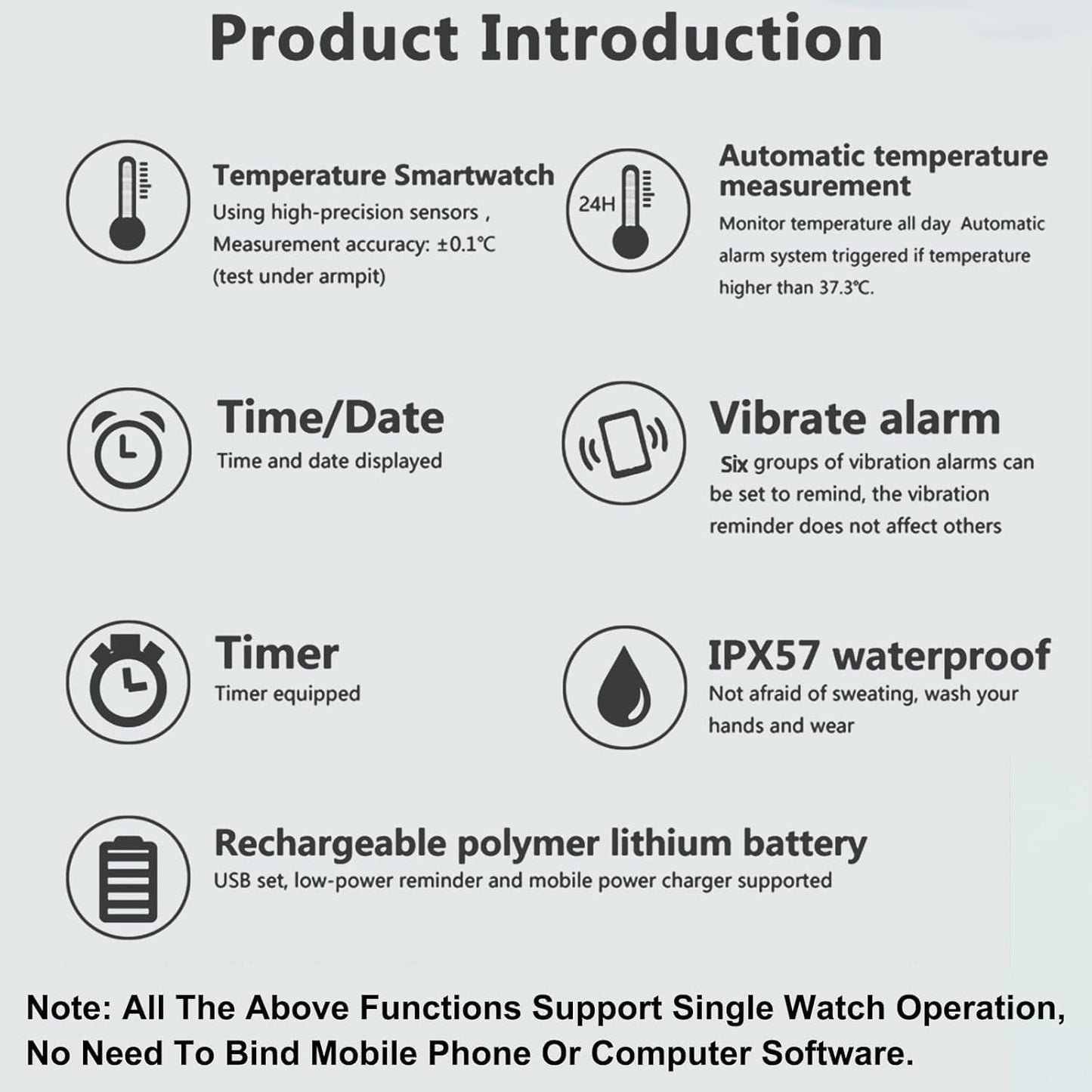 Vibrating Alarm Wristband,Silent Wrist Alarm Watch Potty for Deep Sleepers/Hearing Impaired Daily Reminder, Black - OutsideCool