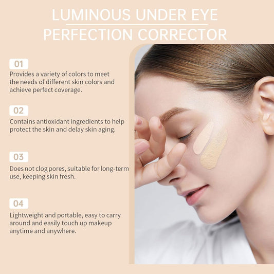 Colored Clay Undereye Corrector, Color Corrector for Dark Circles, Under Eye Concealer, Brightening & Moisturizing, Long-Wear - OutsideCool