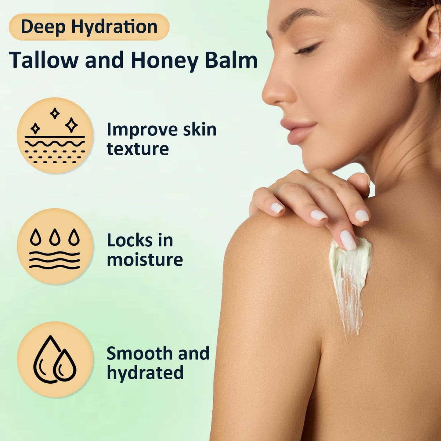 Tallow and Honey Balm, Beef Tallow and Honey Balm, Refreshing and Non Greasy Texture, Deeply Penetrate Skin, Absorbs Quickly for Hydrate Skin, Leaving it Feeling Soft, Supple and Glowing - OutsideCool