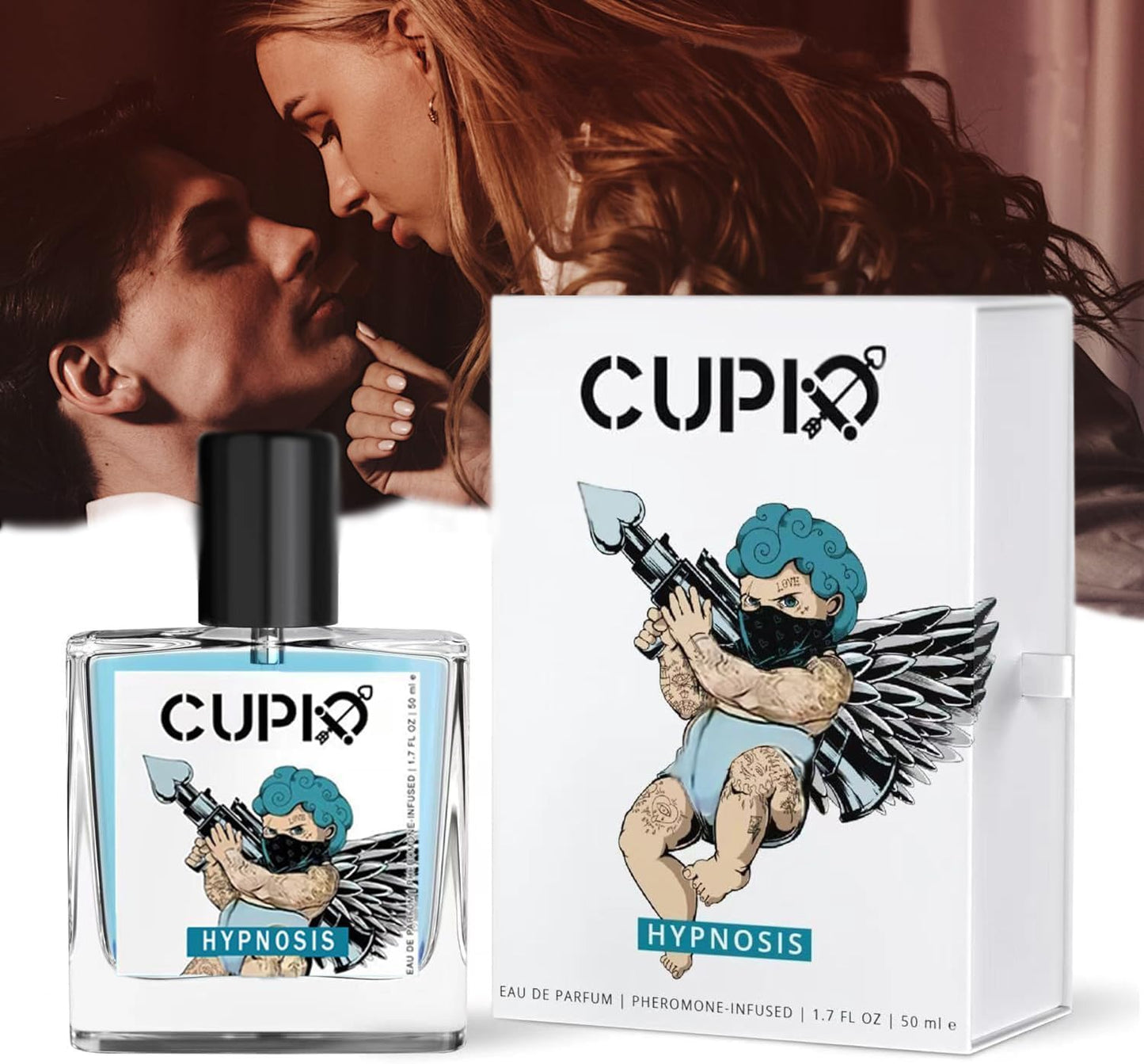 Cupid Charm Parfum with Pheromone for Men - Premium Cupid Perfume for Men 50ml(1.7oz), Fresh wood spray for long-lasting fragrance - suitable for couples dating, Christmas, parties, festivals