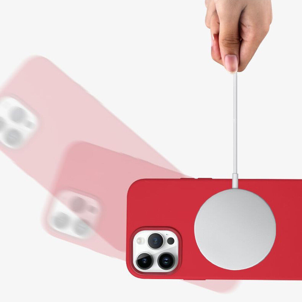 HIGH QUALITY Silicone Case MagSafe Magnetic for iPhone 16 15 14 13 12 Pro Max - OutsideCool