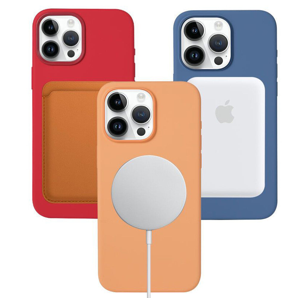 HIGH QUALITY Silicone Case MagSafe Magnetic for iPhone 16 15 14 13 12 Pro Max - OutsideCool