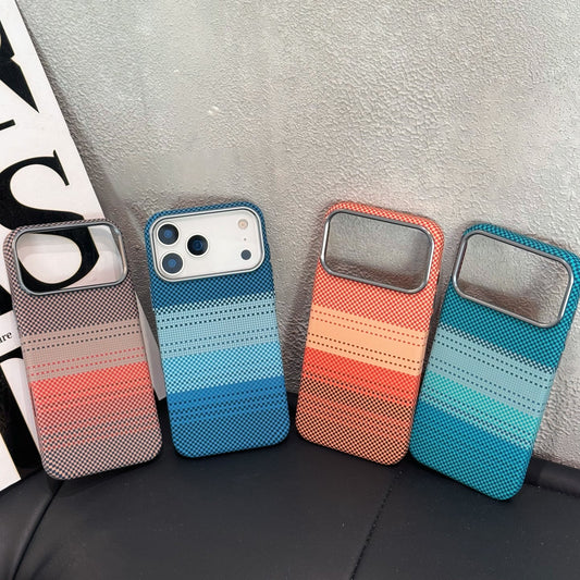 Carbon Fibre With Magnetic Case For iPhone 13 14 15 16 17 Pro Max+Tempered Glass - OutsideCool