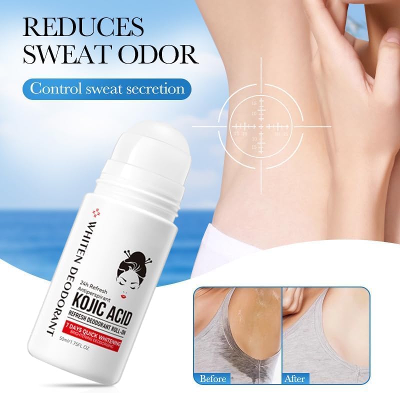 For Kojic Acid Nourishing & Skin Brightening Body Lotion Antiperspirant Deodorant | Clinical Strength Hyperhidrosis Treatment - Reduces Armpit Sweat 1.75 Fl.Oz (1 Pack) - OutsideCool