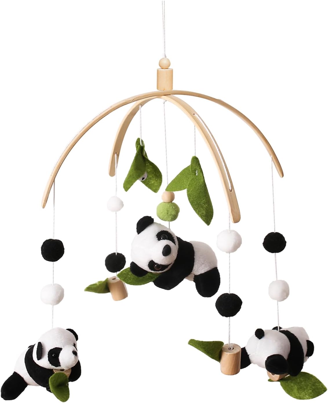 Baby Crib Mobile Bear Nursery Mobile for Boys Girls Teddy Velvet Mobile Nursery Decor for Infant Bedroom Hanging Infant Bed Bell for Bassinet Newborn Baby Gift(Animal Kingdom) - OutsideCool