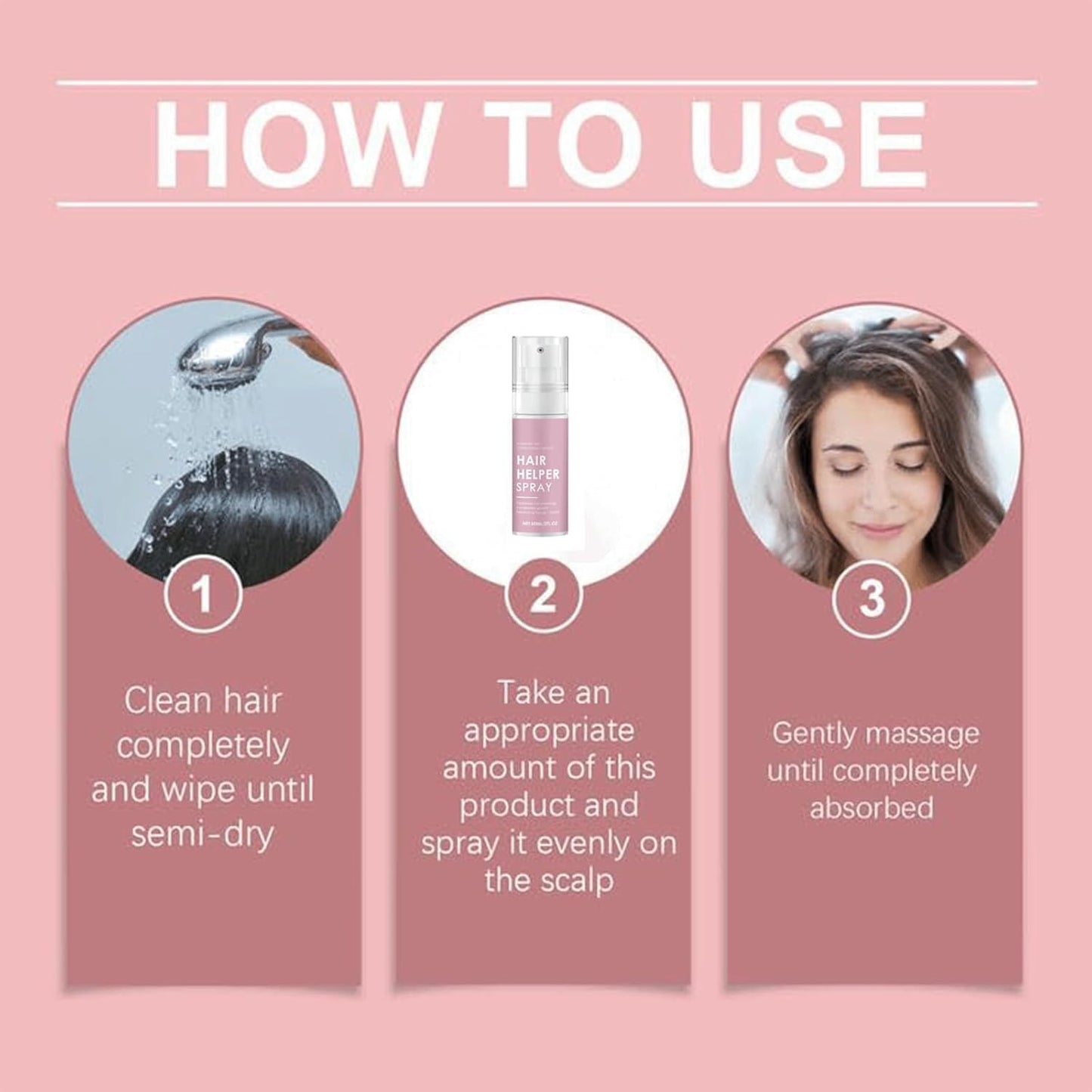 Hair Helper Spray, Growth Serum with Biotin Castor Oil, Hair Regrowth & Thickening Spray for Thinning Hair, 2PCS - OutsideCool