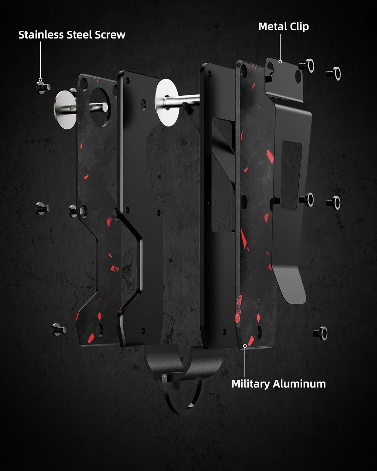 Key Organizer Compact Key Holder Metal Key Chain Minimalist key case key holder for keychain Secures 1-5 Keys - OutsideCool