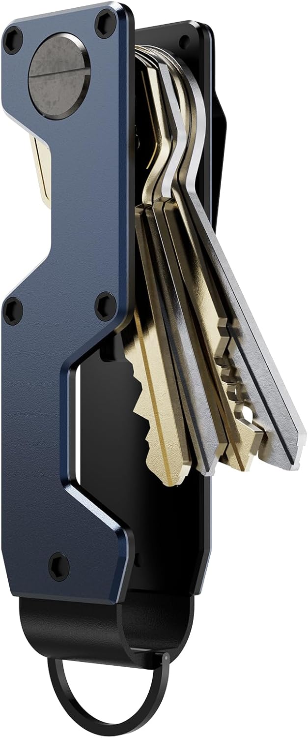 Key Organizer Compact Key Holder Metal Key Chain Minimalist key case key holder for keychain Secures 1-5 Keys - OutsideCool