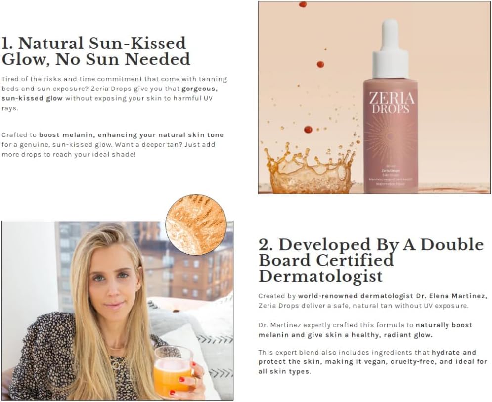 Sunless Tanning Drops Drops to Naturally Boost Melanin, Enhancing Your Natural Skin Tone for a Genuine, Sun-Kissed Glow - Without the Sun Damage, And Sitting out in the Sun for Hours,1Pcs - OutsideCool