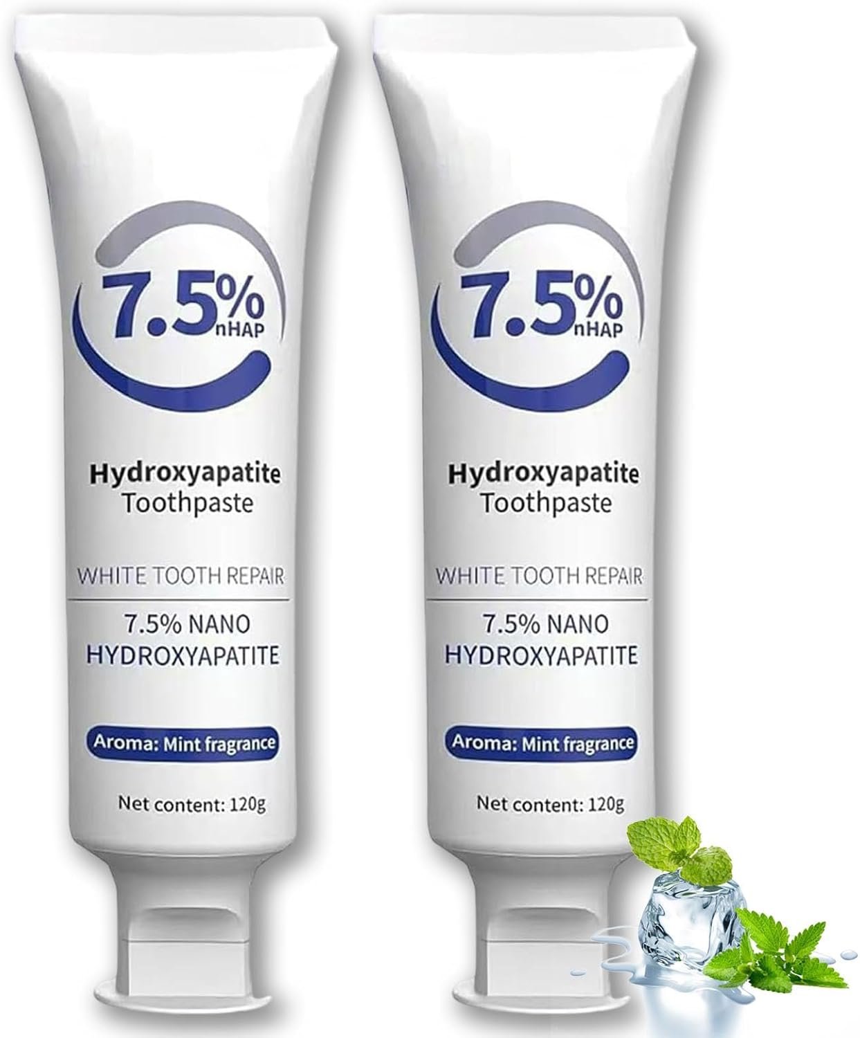 Hydroxyapatite Toothpastes for Enamel Protection and Tooth Strengthening,Whitening Toothpaste,Gentle Mint,Fresh Breath (3pcs) - OutsideCool