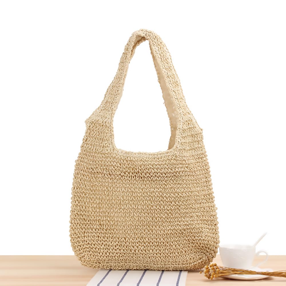 Woven Beach Bags Straw Shoulder Bag Handle Tote Summer Beach Bag Rattan Handbag - OutsideCool