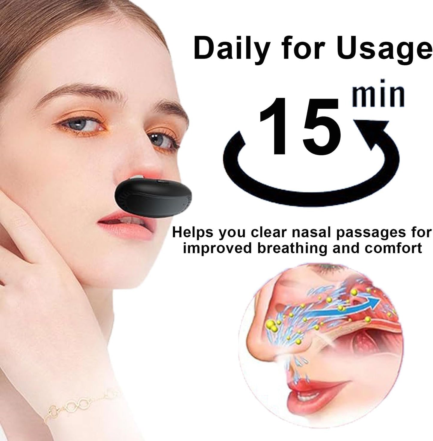 RespiRelief Red Light Nasal Therapy Device, Respi-Relief Red Light Nasal Therapy Instrument, Red Light Nasal Therapy for Nose, Nasal Soothing Device - OutsideCool