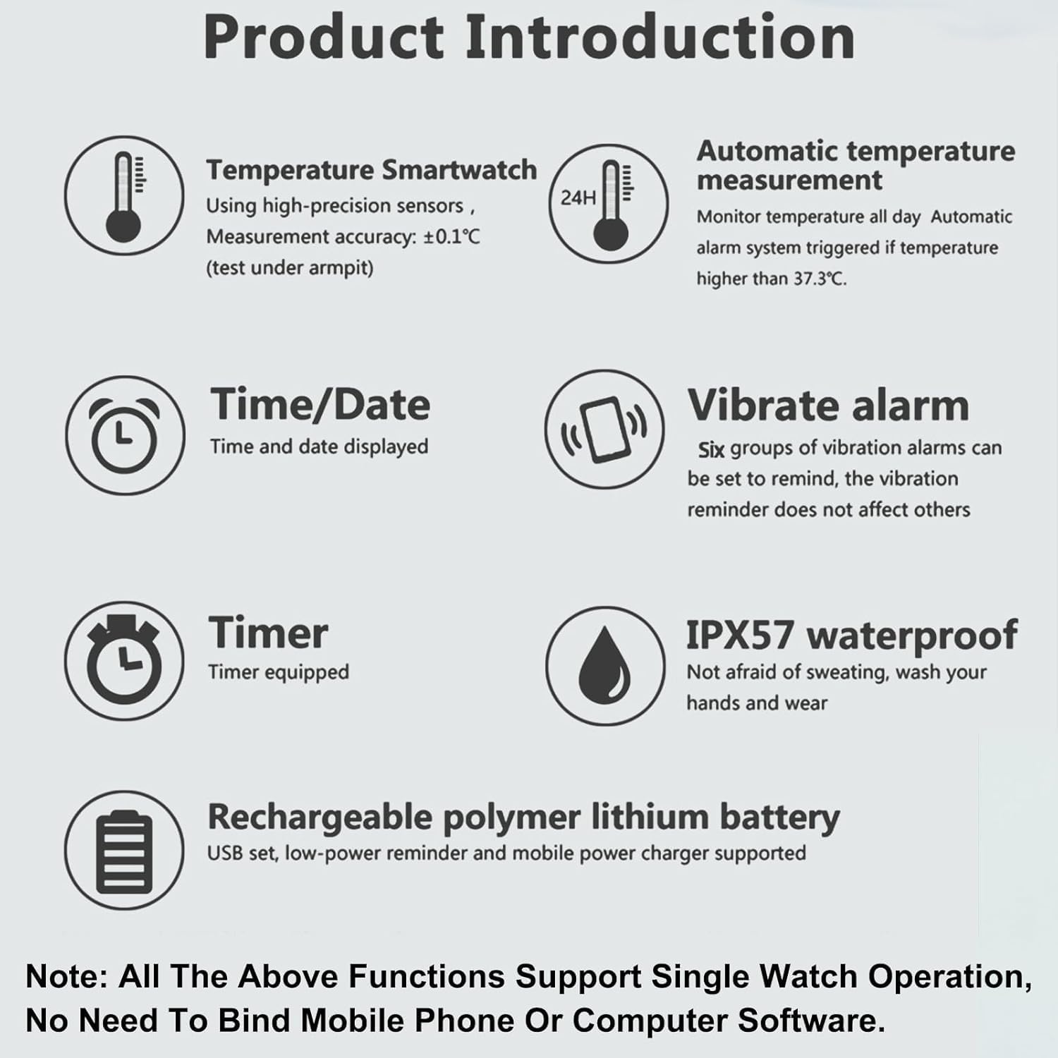 Vibrating Alarm Wristband,Silent Wrist Alarm Watch Potty for Deep Sleepers/Hearing Impaired Daily Reminder, Black - OutsideCool