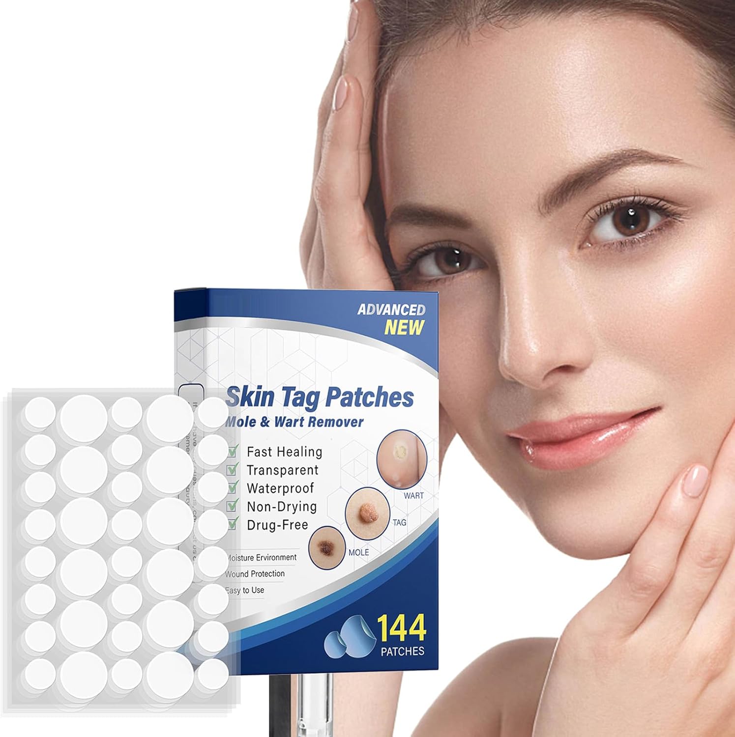 144 PCS Skin Tag Patches/New & Improved Formula Skin Tag Patche/Suitable for All Body - OutsideCool