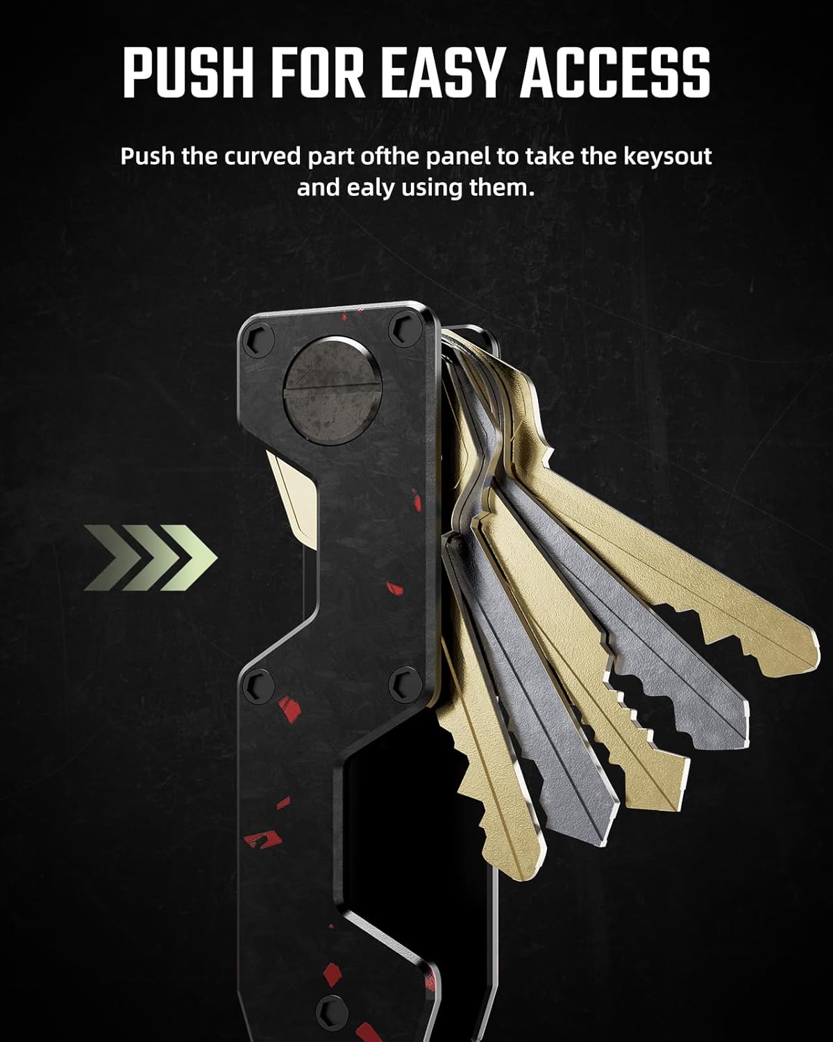 Key Organizer Compact Key Holder Metal Key Chain Minimalist key case key holder for keychain Secures 1-5 Keys - OutsideCool