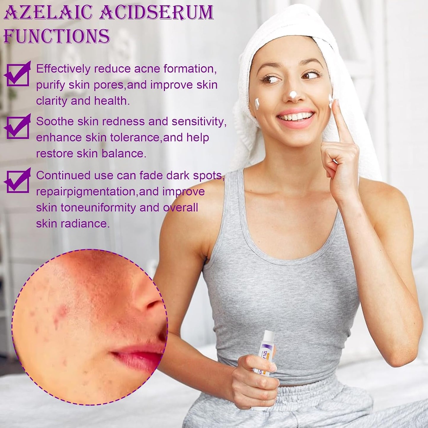 Azelaic Acid Serum, Azelaic Acid 12% Face Serum, Azelaic Acid Face Serum, Against Redness, Azelaic Acid Face Serum for Sensitive Skin - OutsideCool