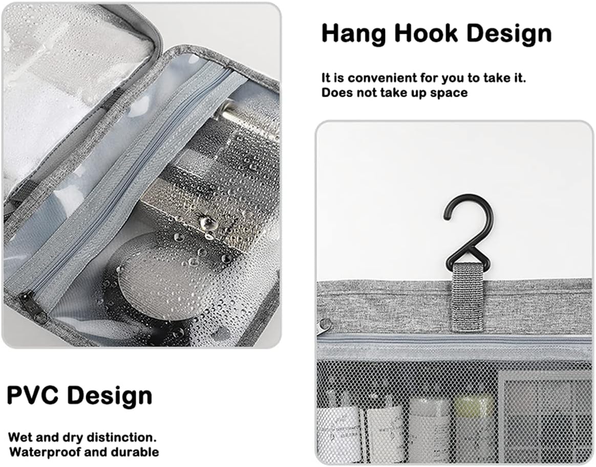 Hanging Toiletry Bag, Waterproof Travel Makeup Bag Portable Wash Bag for Makeup Large Capacity Makeup Traveling Organizer Multifunctional Travel Organizer for Women Travel Camping Outdoor - OutsideCool