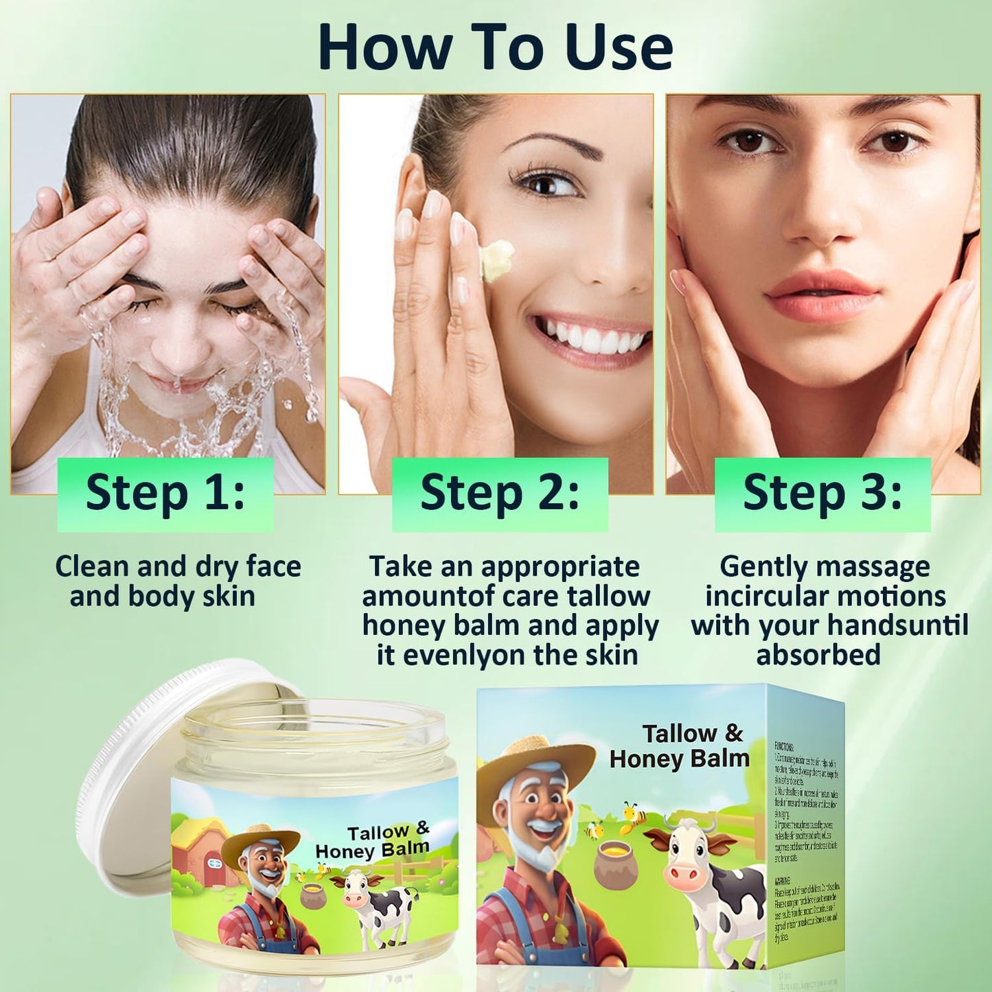 Tallow and Honey Balm, Beef Tallow and Honey Balm, Refreshing and Non Greasy Texture, Deeply Penetrate Skin, Absorbs Quickly for Hydrate Skin, Leaving it Feeling Soft, Supple and Glowing - OutsideCool