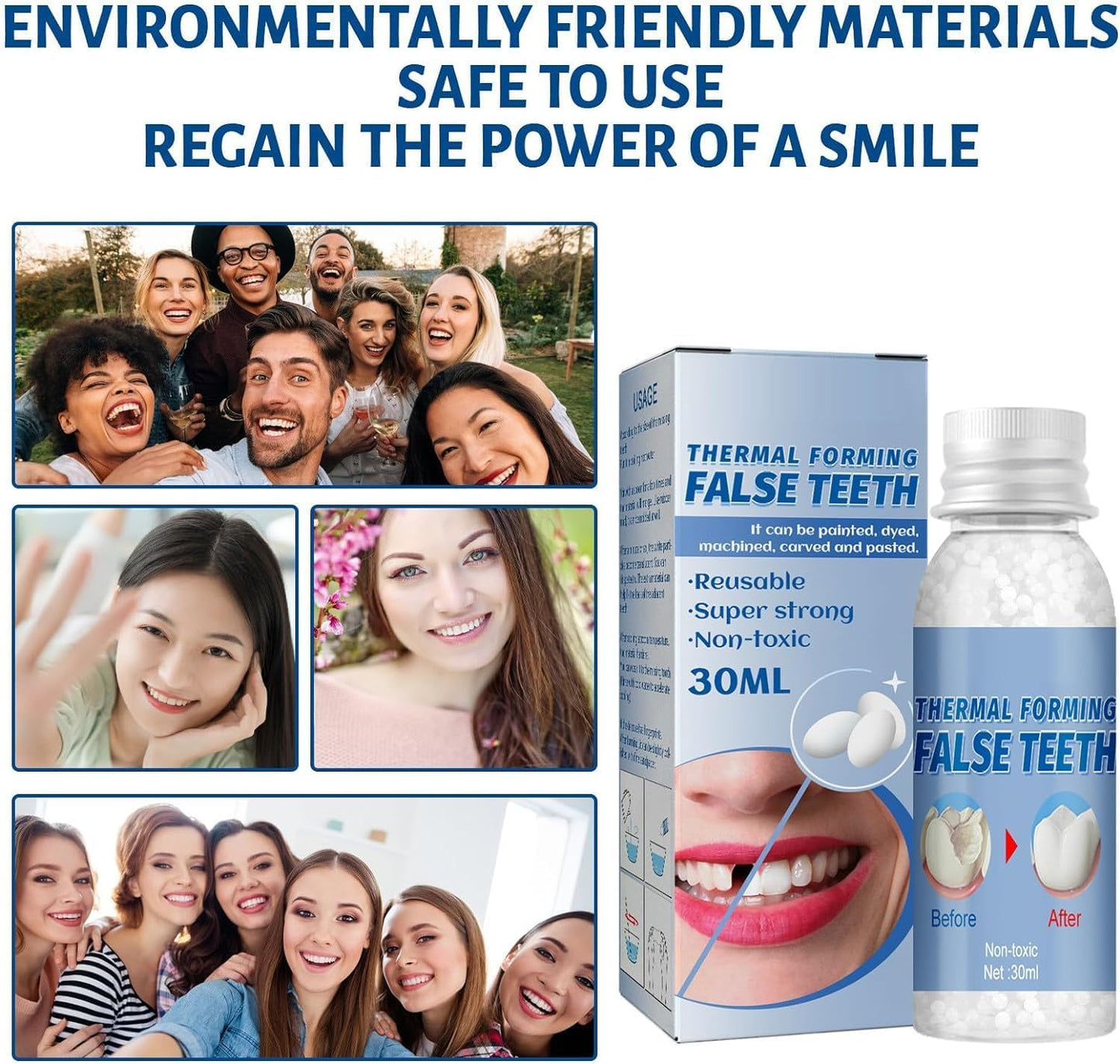 Tooth Repair Kit/Tooth Repair Granules/Cavity Filler for Teeth/Tooth Repair Kit for Chipped Teeth/Cavity Filler for Teeth/Temporary Filling for Tooth/Kit de réparation de dents/Temporary Filling for Tooth - OutsideCool