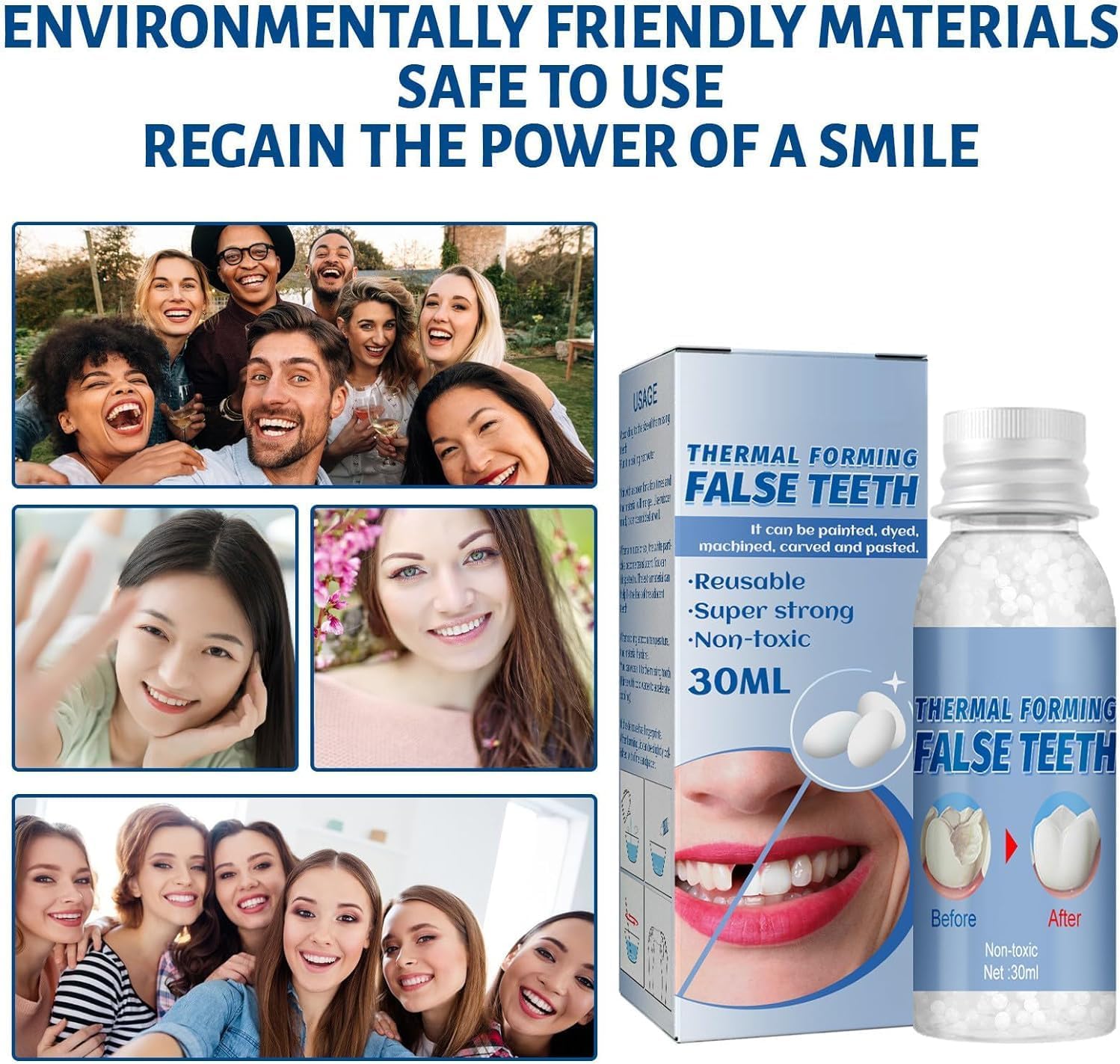 Tooth Repair Kit/Tooth Repair Granules/Cavity Filler for Teeth/Tooth Repair Kit for Chipped Teeth/Cavity Filler for Teeth/Temporary Filling for Tooth/Kit de réparation de dents/Temporary Filling for Tooth - OutsideCool