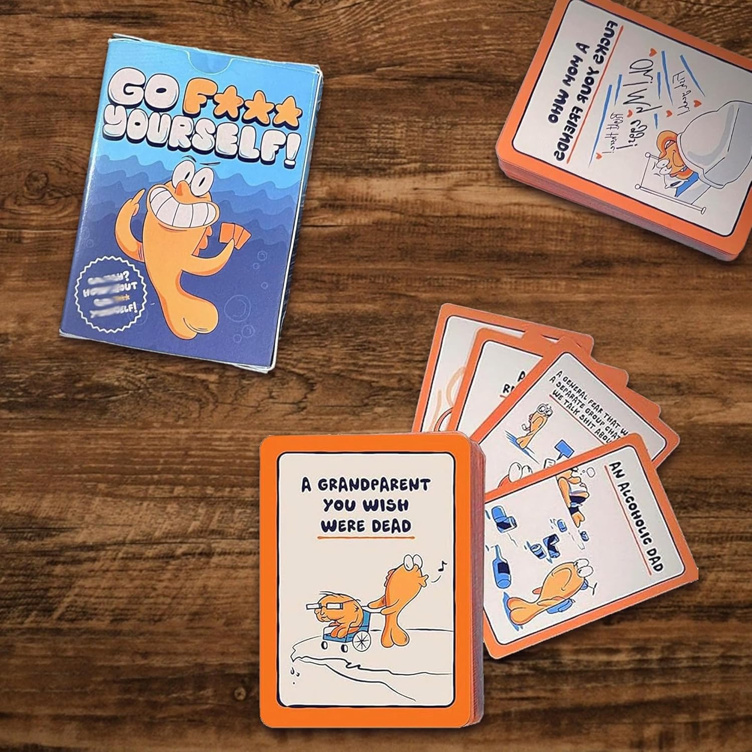 Kicttule Go Fuck Yourself Card Game for Adults - 48 Swear Word Playing Cards, Stress Relief Party Game for Game Nights with Friends (1 Pcs) - OutsideCool