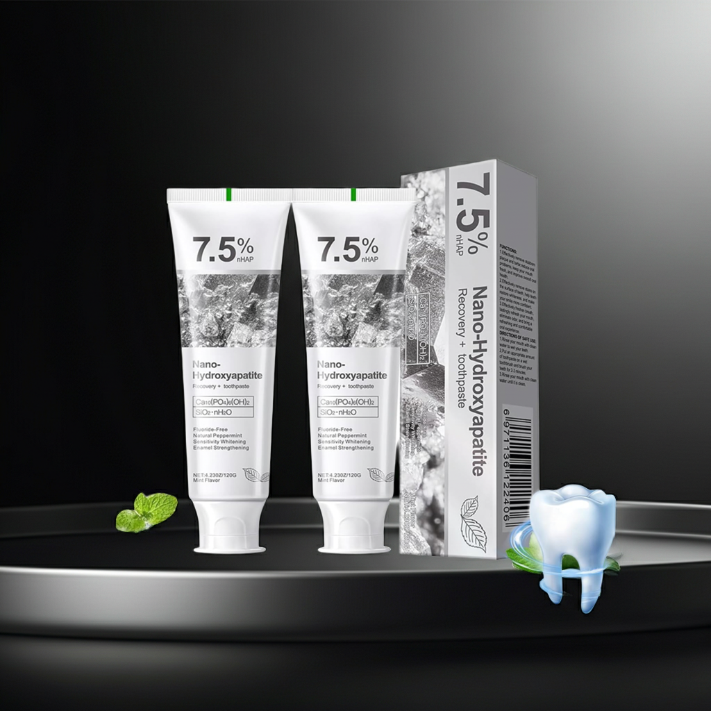 2Pcs Hydroxyapatite Toothpaste, 7.5% Nano , Fluoride Free, Tooth Strengthening, Enamel Protection, Mild and Refreshing, Suitable for Sensitive Teeth - OutsideCool