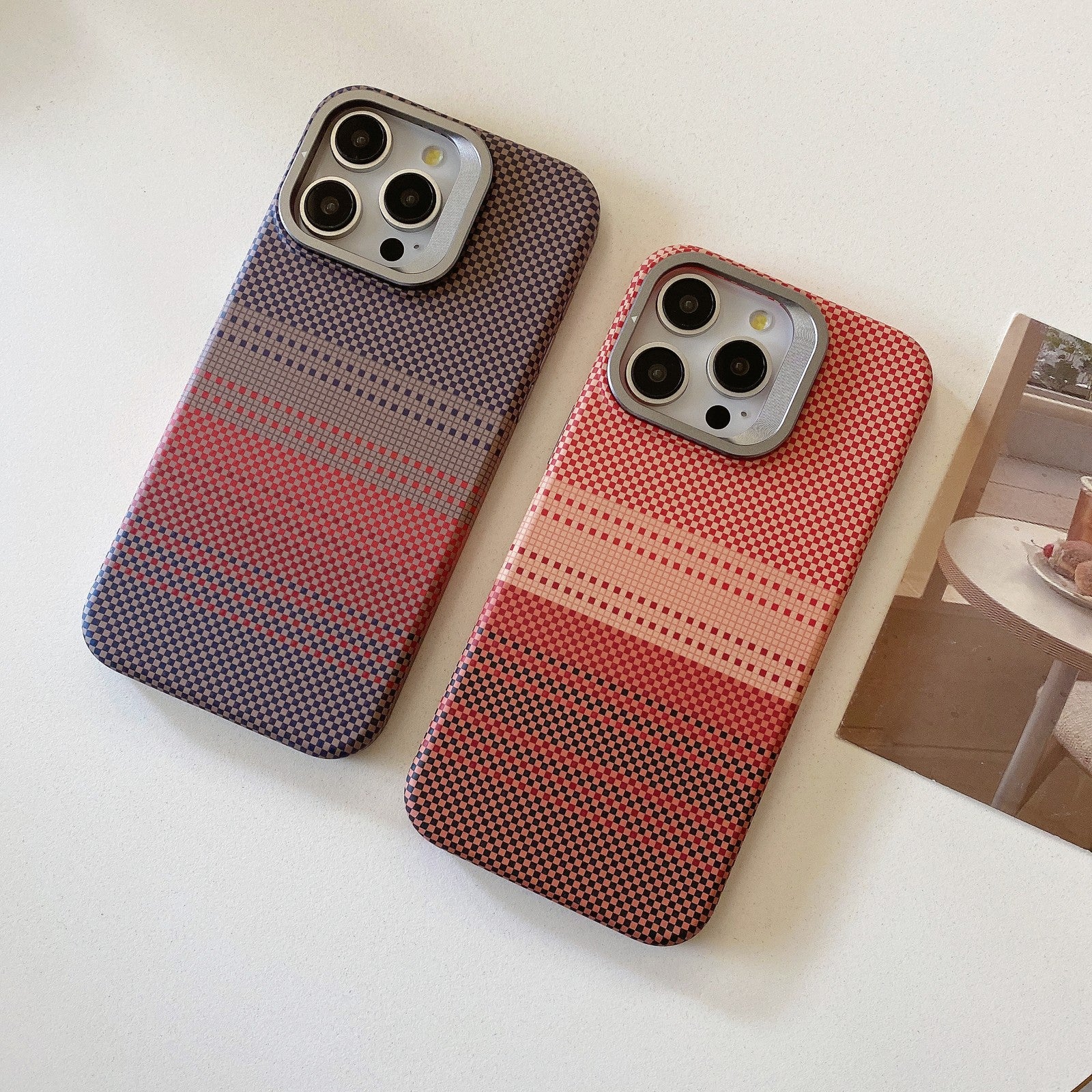 Carbon Fibre With Magnetic Case For iPhone 13 14 15 16 17 Pro Max+Tempered Glass - OutsideCool