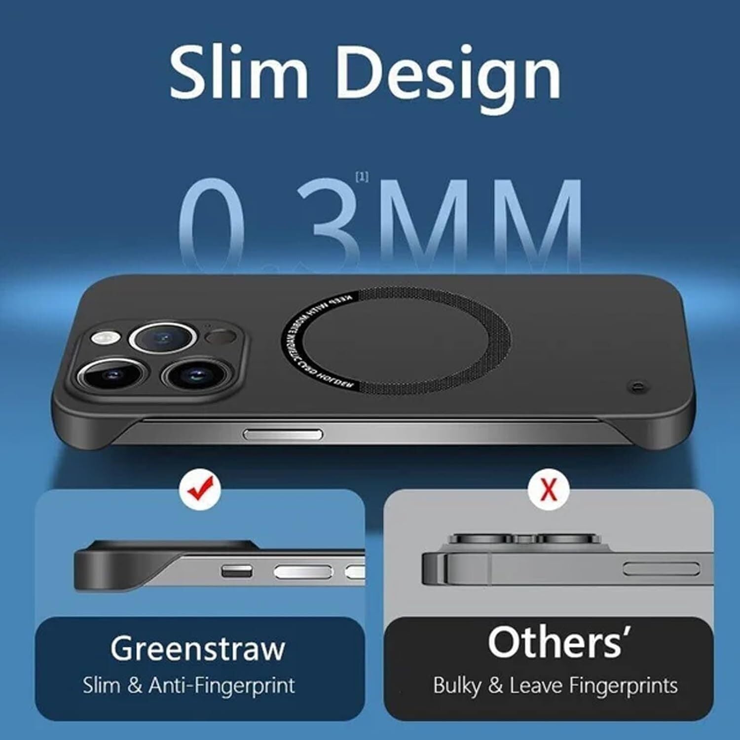 Clarioy Ultra-Thin Sleek Profile Magnetic Phone Case for iPhone 17/16/15/14/13 - OutsideCool